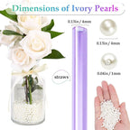 Pearl Beads for Craft, Anezus 2000pcs Ivory Faux Fake Pearls, 4 MM Small Sew on - Image 3