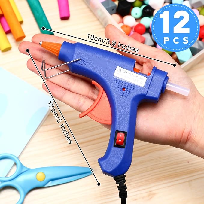 Zhengmy 12 Pcs Mini Glue Gun Crafts Hot Melt Guns Low Temp Glue - Image 2