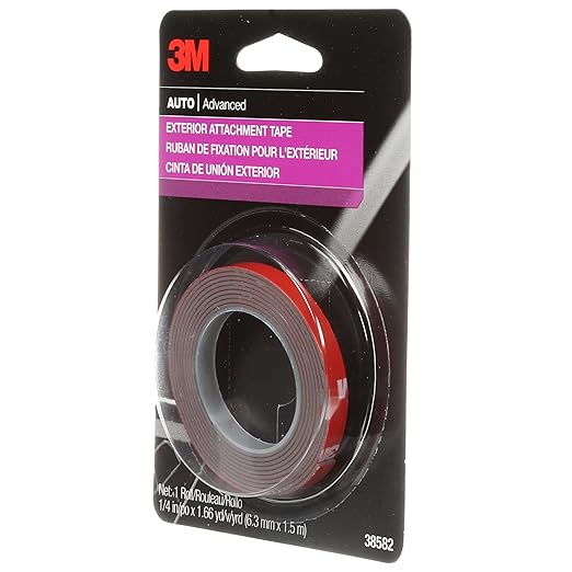 3M Auto Exterior Attachment Tape, 1/4 in x 5 ft, Heavy Duty Double-Sided - Image 6