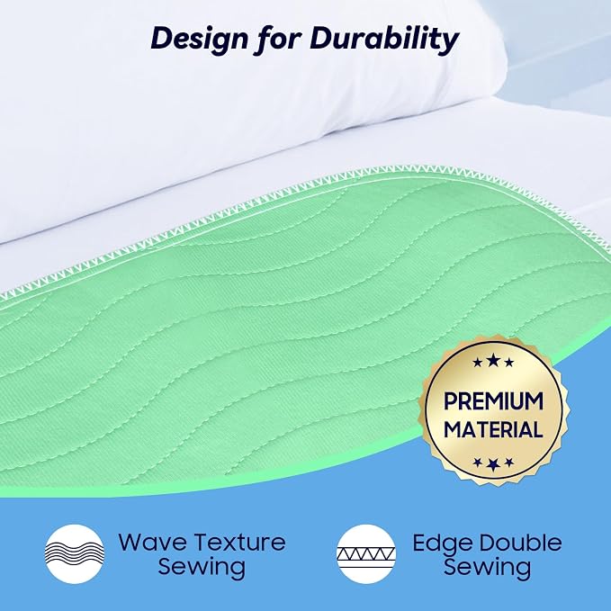 4 Pack 36” x 54” Extra Heavy Absorbency Washable Underpads, Waterproof Nursing - Image 5