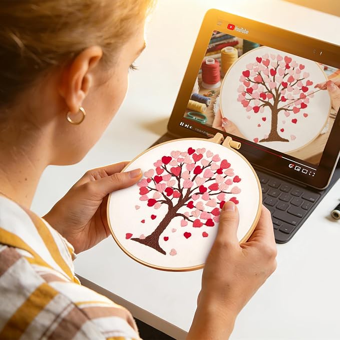 Love Heart Tree Embroidery Kits - Image 3