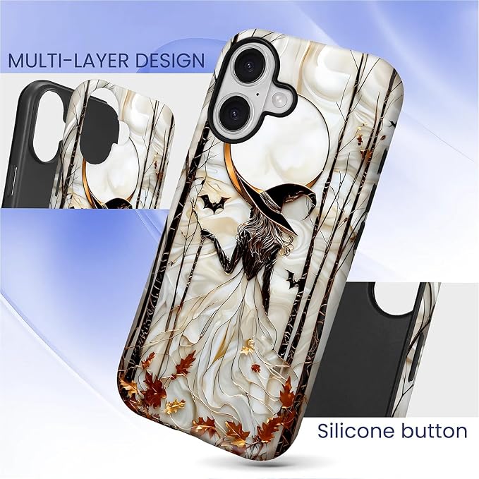 Case for iPhone 17, Scratch Resistant Hybrid Double Layer Hard Shell，Gothic - Image 3