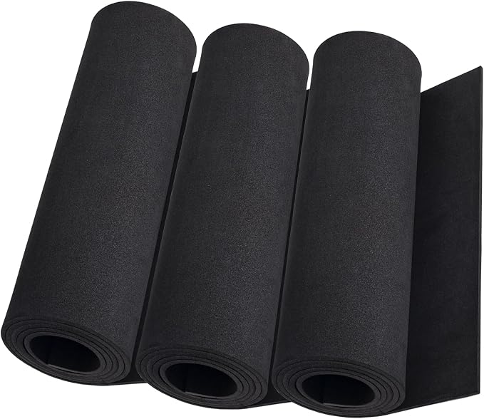 3-Pack 5mm Thick Black Eva Foam Cosplay Sheets roll, 13.9" x 59" Premium eva by MEARCOOH