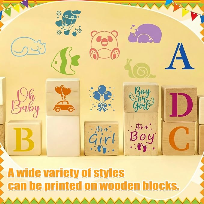 Marspark 72 Pcs Small Stencils for Crafts Reusable 3 Inch Stencils for Painting - Image 5