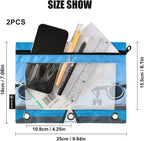 Custom White Airplane Aircraft Pencil Pouch - Image 3