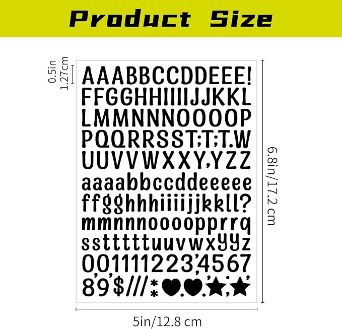 3040Pcs 20 Sheets Small Letter Number Stickers, 0.5inch Colorful Self-Adhesive - Image 2