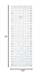 The Quilted Bear Rectangular Acrylic Quilting Ruler, 8.5" x 24" | Non-Slip - Image 8