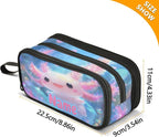 Custom Shiny Axolotl Pencil Case Box Boys Girls Personalized Name Large Pencil - Image 7