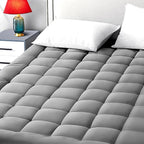 EASELAND California King Mattress Pad Pillow Top Mattress Cover Quilted Fitted by EASELAND