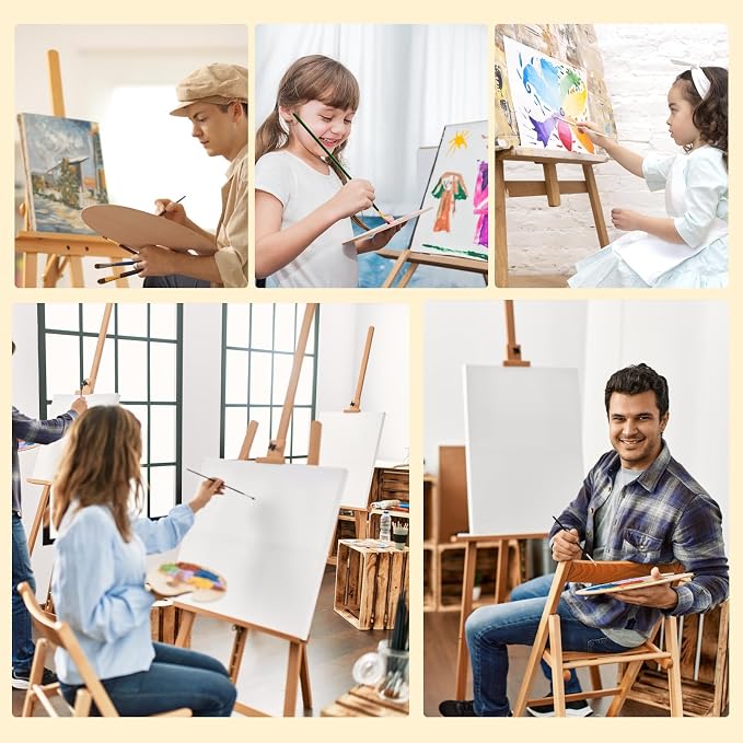 Canvas Boards for Painting, Kid&Artist, Primed Blank Cotton Canvases for Acrylic - Image 6