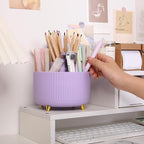 SKYDUE 360 Rotating Purple Pen & Art Supply Organizer - Image 2