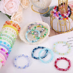 8mm Glass Beads Bracelet Making Kit, Funtopia Round Glass Beads - Image 4