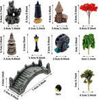 Cayway Outdoor Fairy Garden Miniatures Mini Zen Garden Accessories, Artificial - Image 3