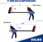 WORKPRO 10-Pack Bar Clamps for Woodworking, 6-Inch Mini & Light Duty and - Image 3