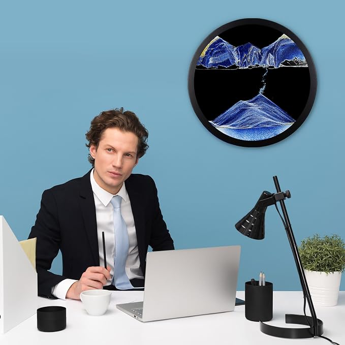 17.3" Moving Sand Art, 3D Sand Art Pictures Deep Sea Sandscape Living Room - Image 7