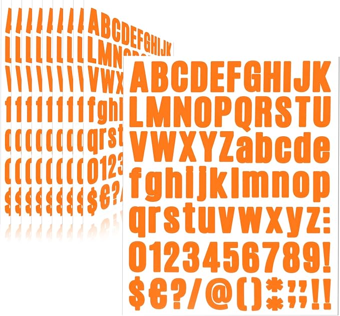 810 Piece 10 Sheet Letter Stickers by Llewyn