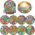 ijbnhd 8 Pcs Flowers Diamond Art Coasters by ijbnhd