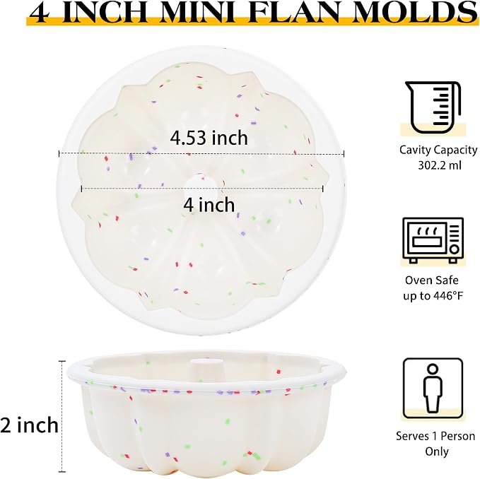 4 Inch Silicone Mini Fluted Tube Cake Pans - Image 4