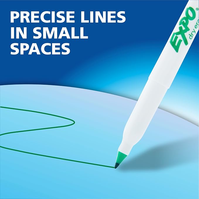 EXPO Dry Erase Markers, Low Odor Ink, Ultra Fine Tip, Organization, School - Image 7