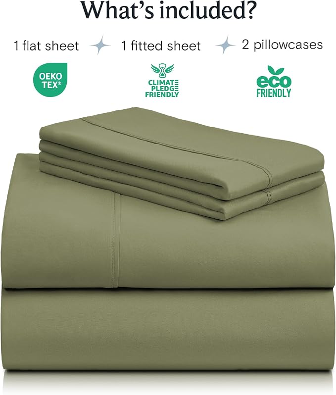 LuxClub 4 PC California King Sheet Set, Deep Pockets Wrinkle Free Cooling Bed - Image 2