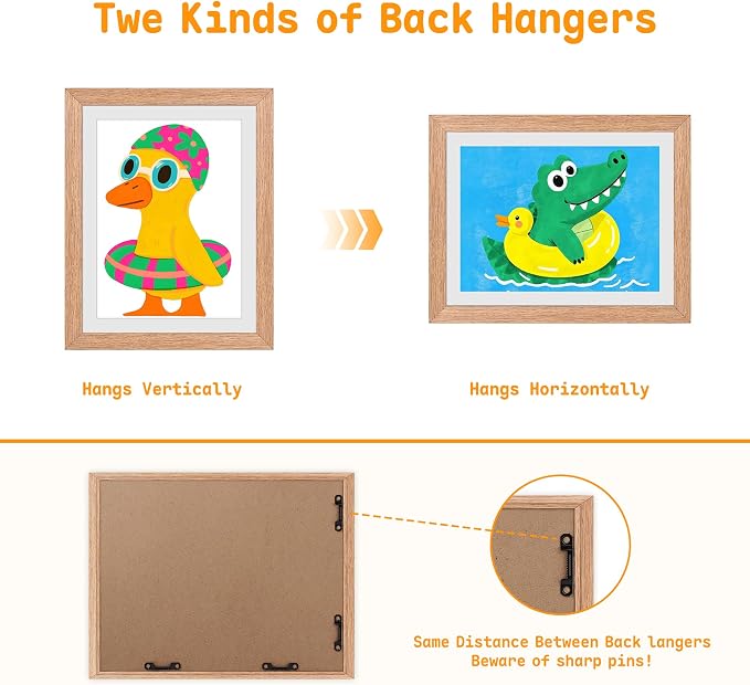 4 Pack Kids Artwork Frames Changeable 8.5 x 11 Inch Children Art Projects - Image 5