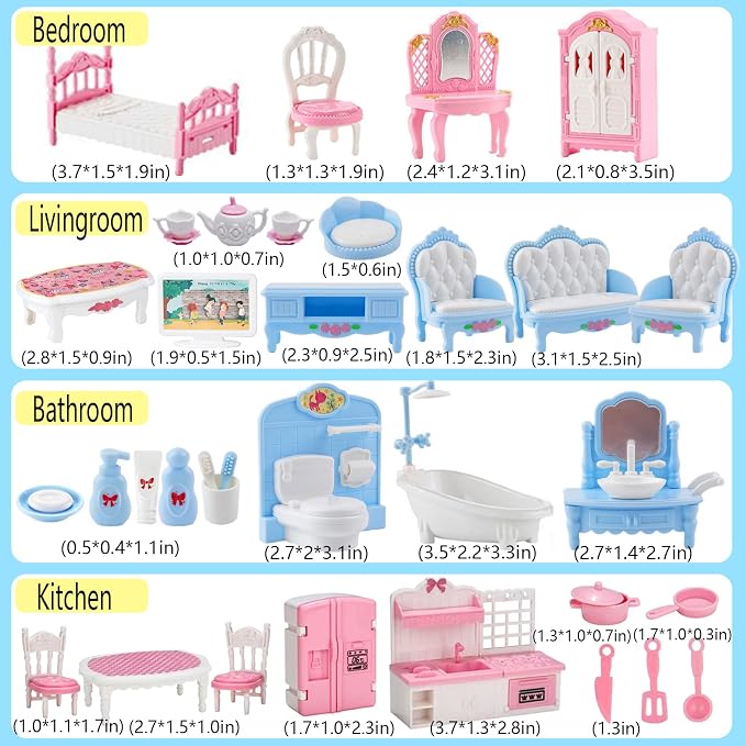35 Pcs Dollhouse Furniture Accessories Set Mini House Furniture Small Dollhouse - Image 6