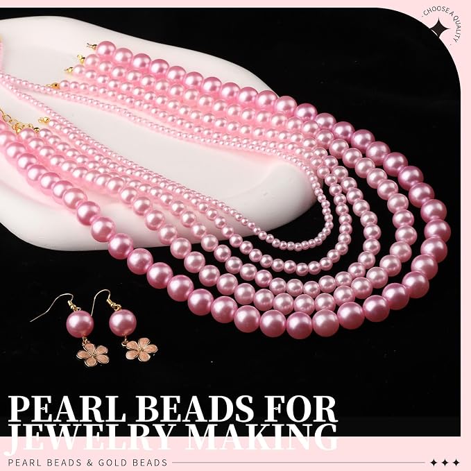 LEOBRO Pearl Beads for Bracelets, Friendship Bracelet Kit, Crafts & DIY Jewelry - Image 5
