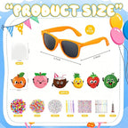 Cinrobiye 24 Set DIY Sunglasses Kit, Color Your Own Sunglasses Craft Activity - Image 2