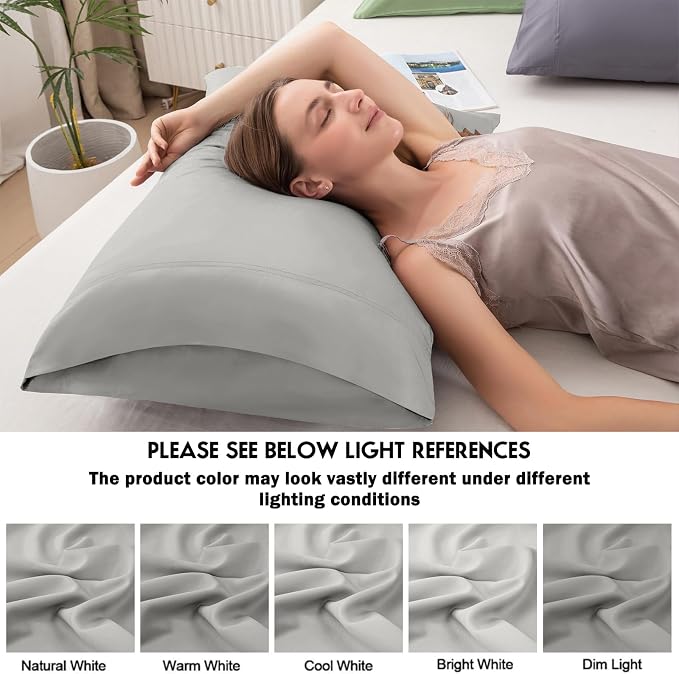 Pillowcases Queen Size 2 Pack, Viscose Cooling Pillow Cases - Image 5