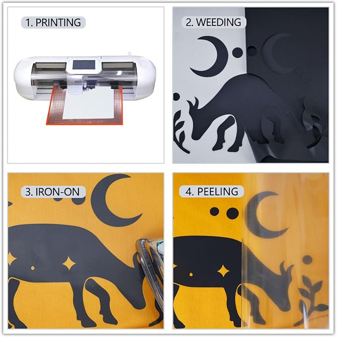 guangyintong Reflective Black Heat Transfer Vinyl HTV Rolls - Image 3