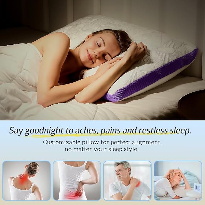 BETU Cooling Pillow Queen Size, Shredded Memory Foam Cool Pillow - Image 5