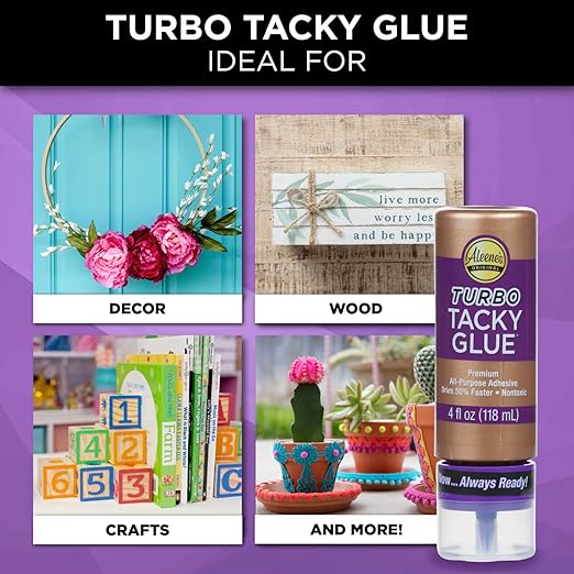 Aleene's Turbo Tacky Glue for Crafts in Always Ready Bottle, Strong Bond - Image 5