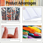 NEGEKFKX 4 Pcs Flower Cross Stitch Bookmark Kit - Image 4