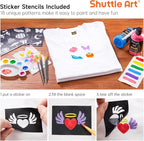 Shuttle Art 18 Colors Fabric Paint, 250ml/8.45oz, Permanent Soft Fabric Paint - Image 5