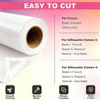 White Permanent Vinyl for Cricut Cutting Machine, Waterproof, Durable White - Image 3