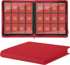 Premium Card Binder 12 Pocket for 720 Pockets Trading Card Binder, PU Zipper by MOSLA