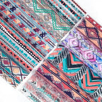 ONEART | 10 Pieces Bohemian Printed Clear PVC Vinyl Sheets, A4 Size Ethnic Boho by ONEART