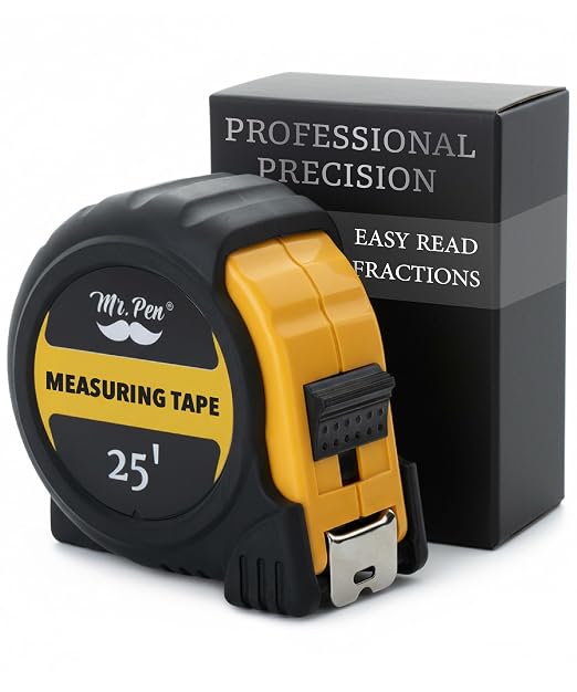Mr. Pen- Retractable Tape Measure 25 ft, Easy Read | Steel Retractable by MrPen