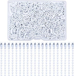 Lemonkey 100Pcs Ball Beads Chain Bulk, 4 Inch Dog Tag Metal Small Chain by Lemonkey