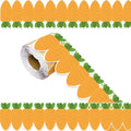 69Ft Easter Carrot Border Trim Carrot Scalloped Rolled Border Trim, Plaid by WUYUEJXI