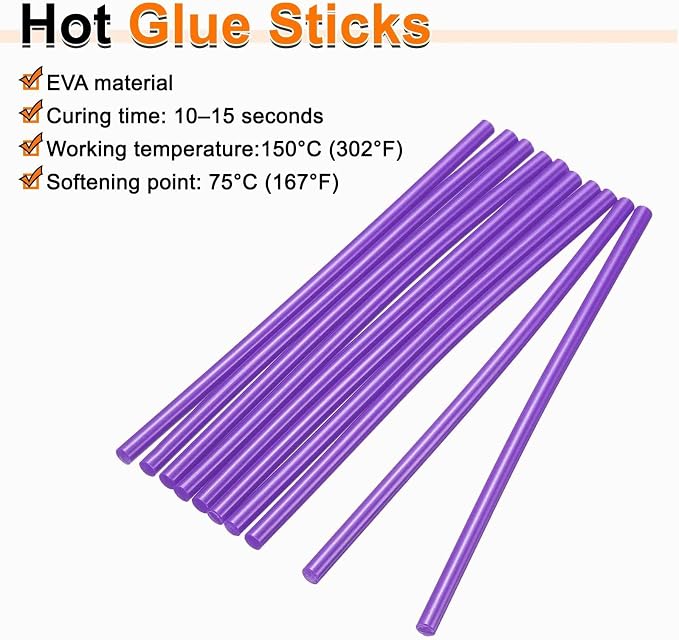 HARFINGTON 10pcs Hot Glue Sticks 0.28" Dia x 3.94" Long EVA Mini Hot Melt - Image 4