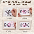 Tintnut Black White Leopard Permanent Vinyl Adhesive Vinyl 8 Pcs 12x10in | - Image 3
