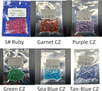 Round Colors Cubic Zirconia Loose Stones 1-12mm 5# Red Ruby Synthetic Blue 113# - Image 5