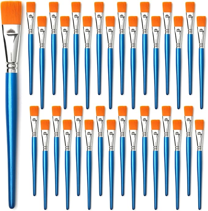 1 inch Flat Paint Brushes for Acrylic Painting, 32 Pieces Large Acrylic Paint by GACDR