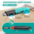 Heat Gun, 380W Fast Heat Mini Hot Air Gun - Image 5