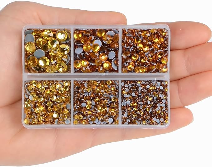 4000Pcs Mixed Size Hot Fix Round Crystals Gems Glass Stones Hotfix Flat Back - Image 6