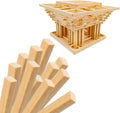 1/4 x 12 Inch 50 PCS Square Dowel Rods Wood Sticks Wooden Dowel Rods Unfinished Bamboo Sticks - for Crafts,Home Decor, Model Making and DIYers