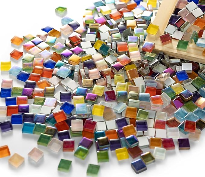 Lanyani Iridescent Crystal Mosaic Glass Bulk by LanyaniArtGlassMosaics