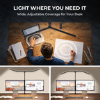 LED Desk Lamps for Home Office, Adjustable Swing Arm Desk Lamp - Image 3