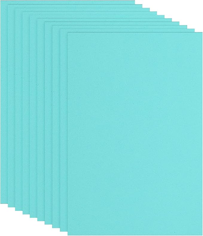 PATIKIL EVA Foam Sheet 10Pcs 12x8 Inch 2mm Thick Azure Color | Easy Cutting EVA by PATIKIL